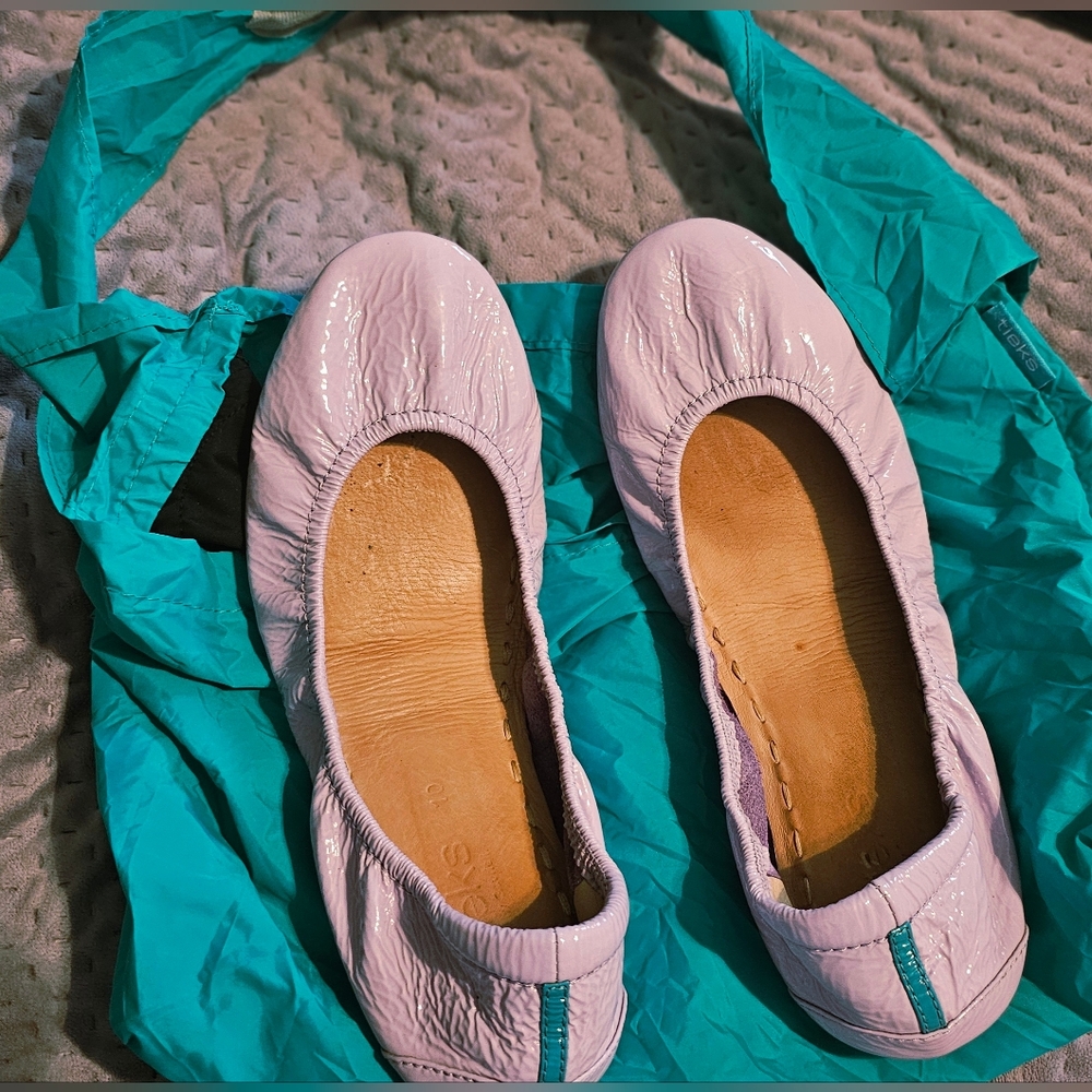 Tieks Lavender Patent Leather Ballet Flats Sold Out Online SIZE 10 WOMEN'S EUC